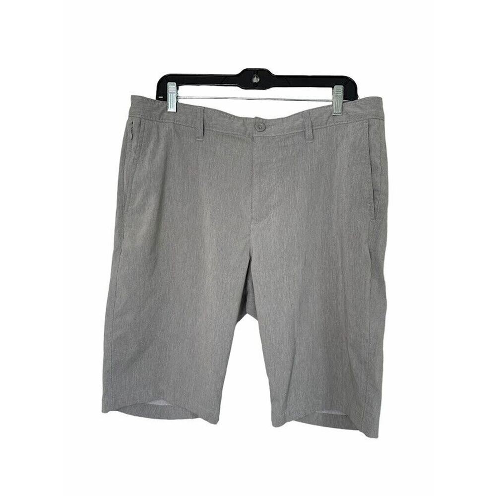 Hawker Rye Shorts Mens Size 35 x 11.5 Grey Activewear Performance Stretch Pocket